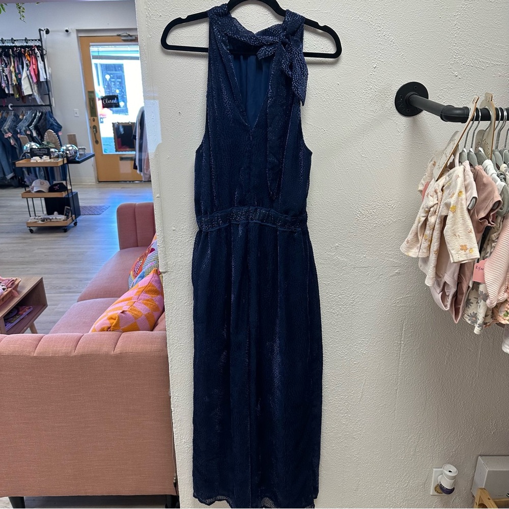 Elevenses Anthropologie blue jumpsuit - Picture 10 of 11